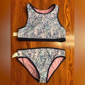 NEW Bauer Girls Reversible Two Piece Bikini Top Swimsuit Large 14/16 Pool